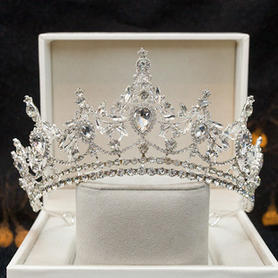 高端皇冠头饰儿童生日公主女童王冠演出女孩花童表演走秀礼服发箍