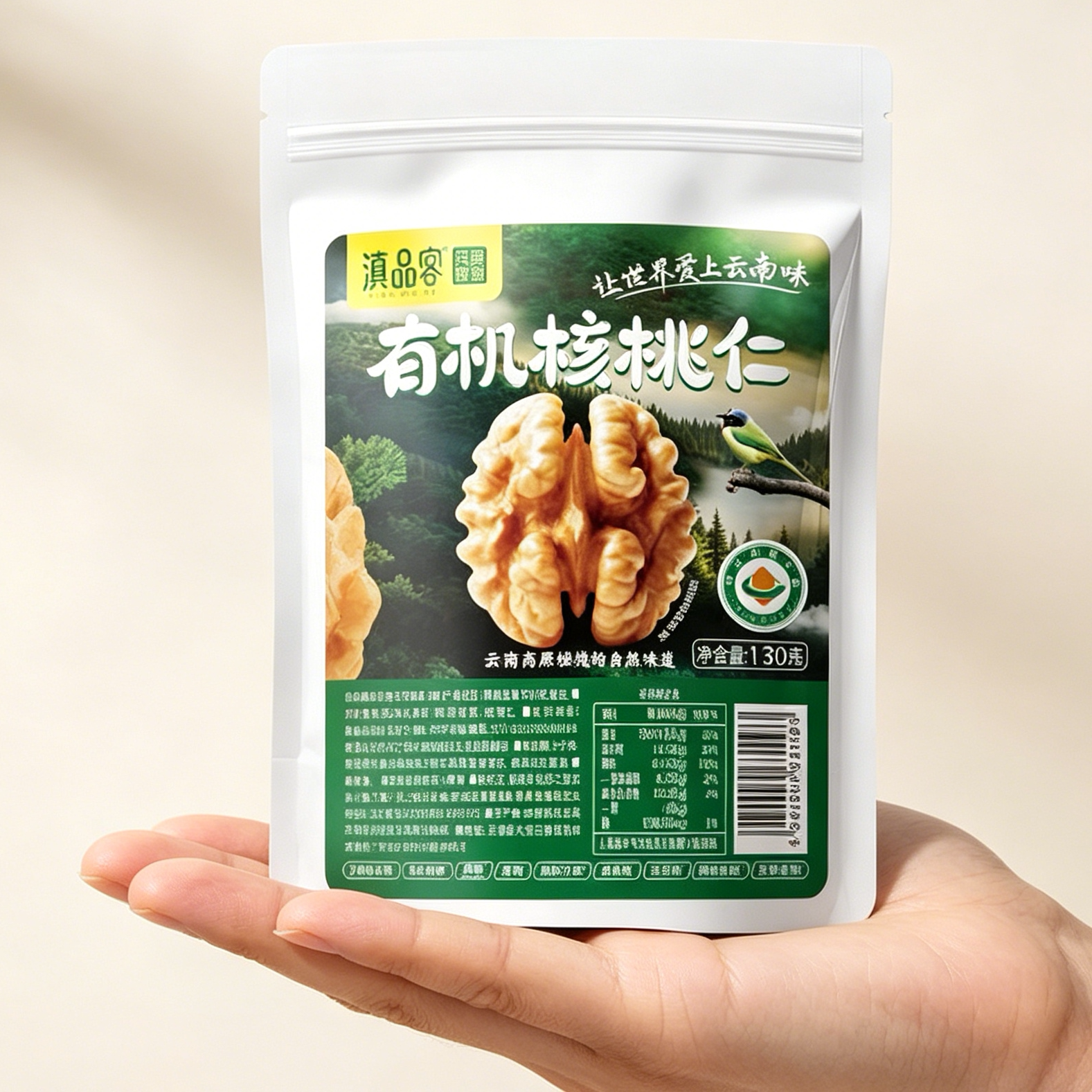 滇品客云南有机生核桃仁云南薄皮核桃新货原味即食孕妇儿童坚果图片