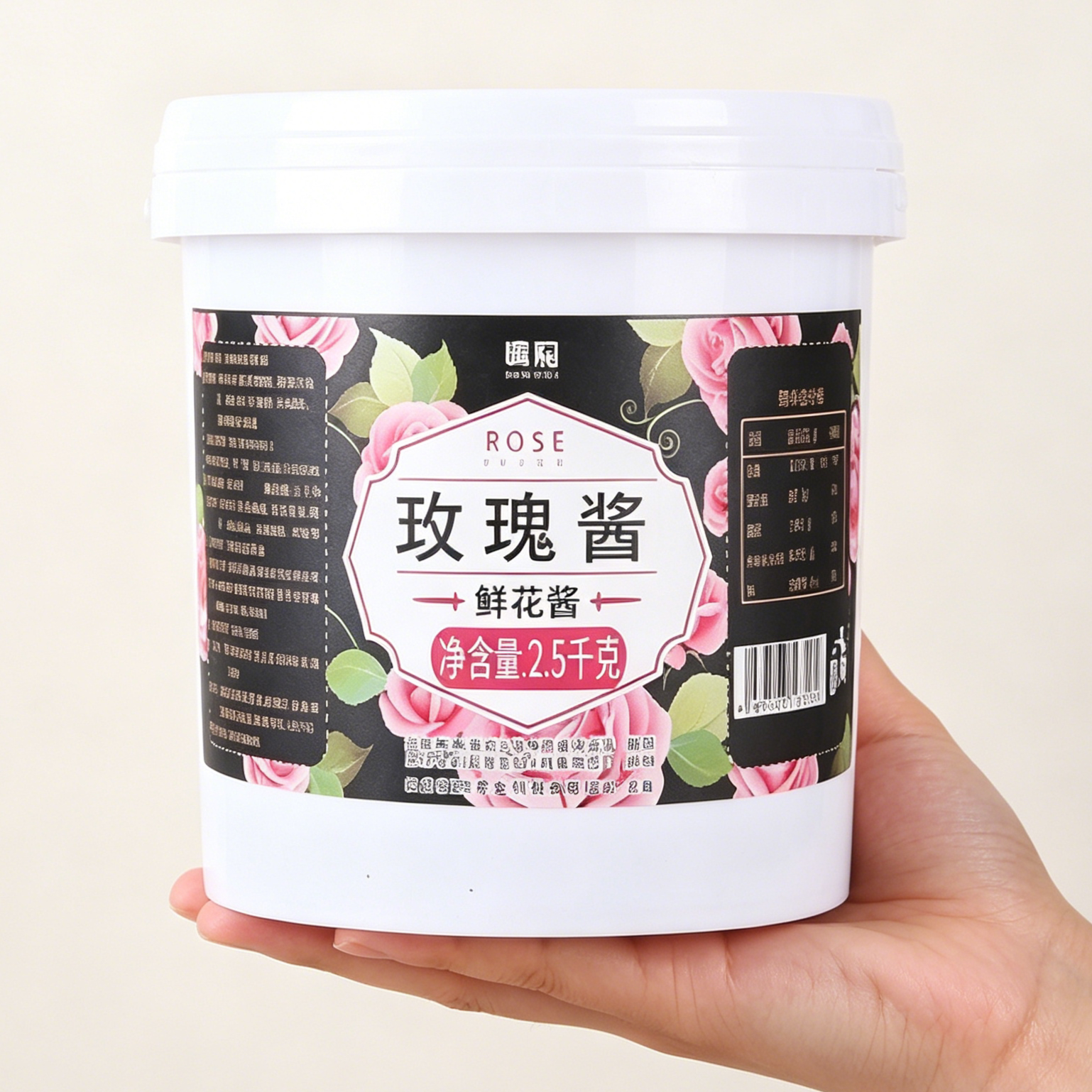 滇购云南鲜花玫瑰酱食用玫瑰馅烘焙糖玫瑰酱夏天冰粉配料商用大桶