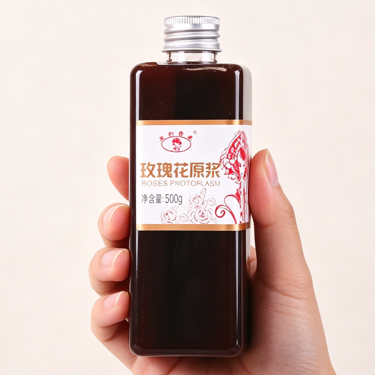 滇购玫瑰原浆食用玫瑰汁夏天冲饮云南特产玫瑰糖浆奶茶店调味