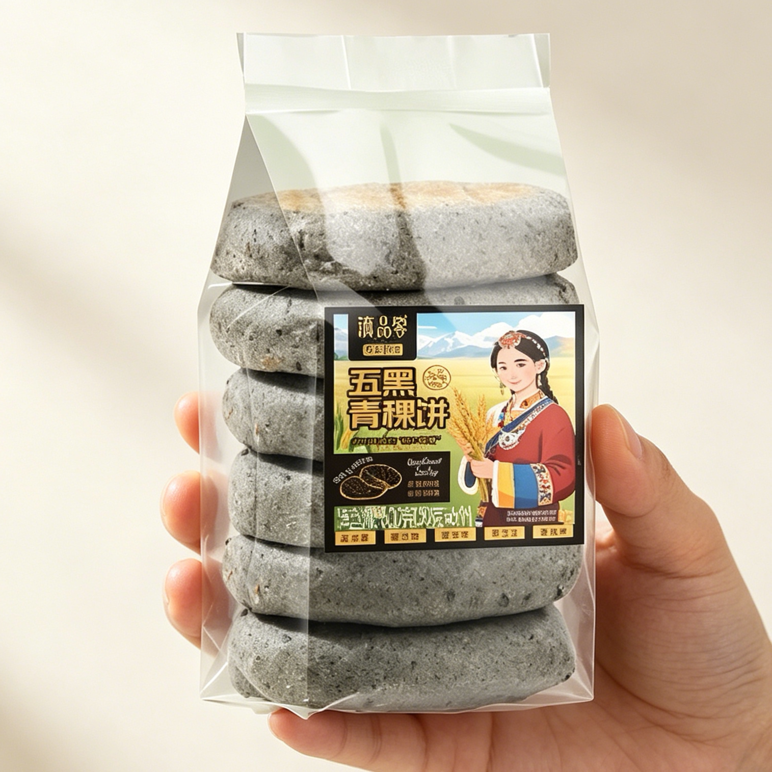 滇品客云南青稞饼藜麦黄米五黑早餐糕点手工制作冷冻食品健康粗粮