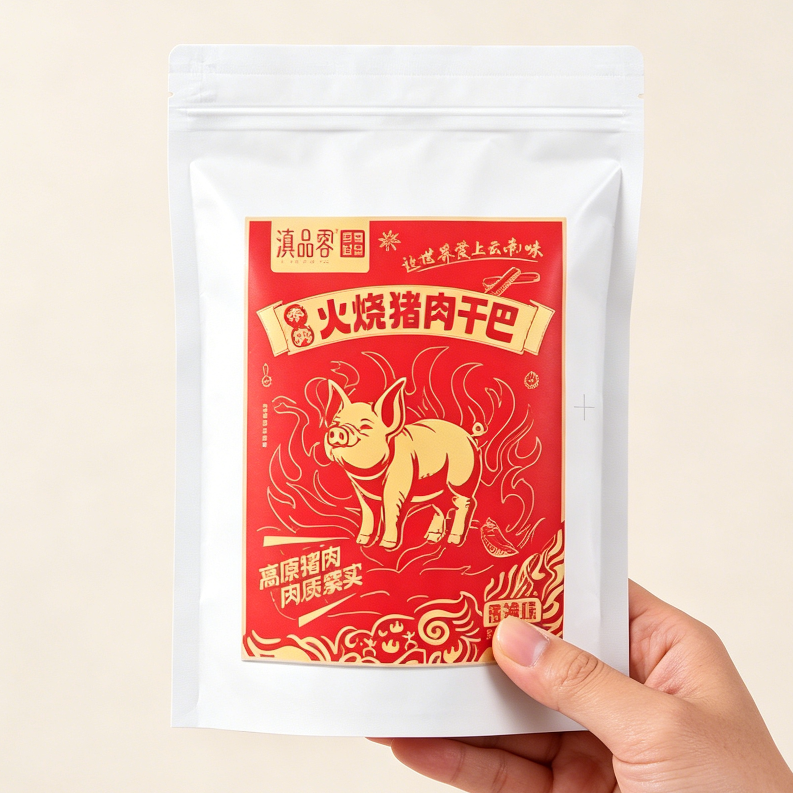 滇品客云南火烧猪肉干巴手撕肉干高蛋白耐嚼休闲香辣解馋肉类零食