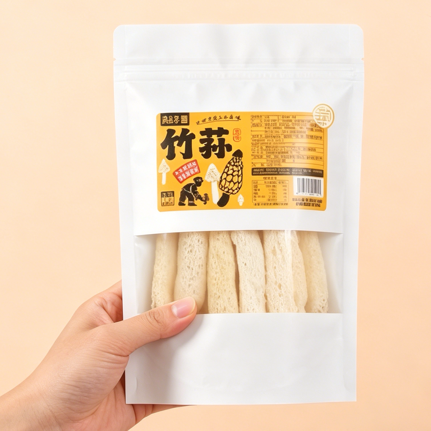 滇品客竹荪干货无硫菌菇煲汤食材竹生菌竹孙新鲜竹荪煲火锅食用菌