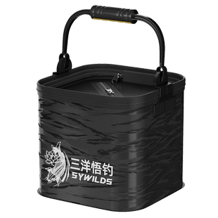 钓鱼桶折叠打水桶活鱼桶钓鱼桶路亚鱼护桶装鱼小水桶手提桶装备