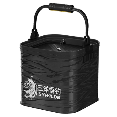 折叠钓鱼水桶打水桶防跳设计