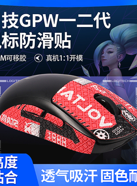 适用罗技gpw4防滑贴狗屁王一二三四代贴纸朱雀鹰眼小狗吸汗保护膜