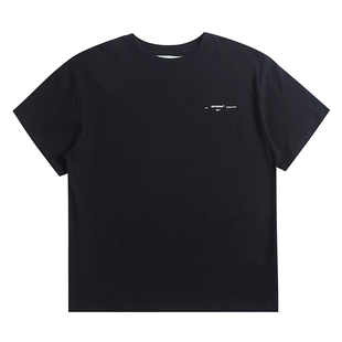 男女情侣款 宽松T恤半袖 潮牌ins WILWHIOS油画箭头套头圆领短袖 OFF