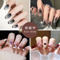 愛心甜系女孩氣質(zhì)美甲 ins極簡風(fēng)顯白假指甲免刻磨成品穿戴甲
