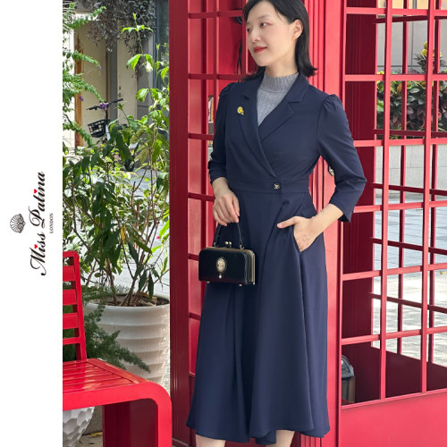 优雅气质修身连衣裙中长款