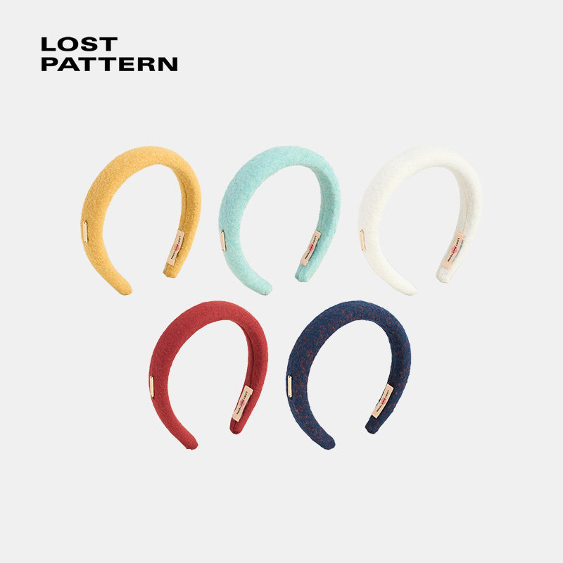 双成记绵羊毛毛呢复古高颅顶发箍 多色过年LOST PATTERN
