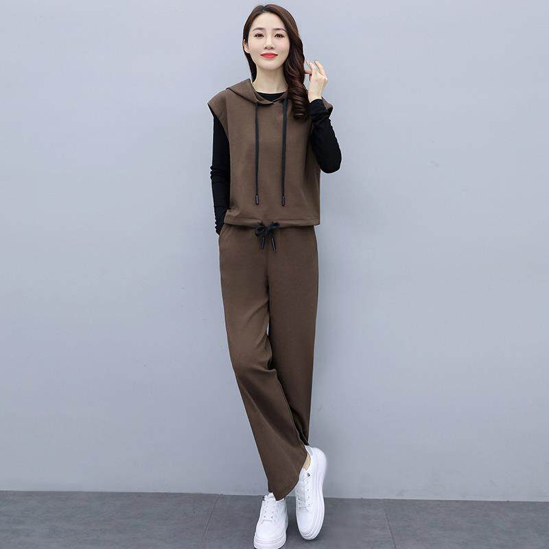ROUMIKL大尺码胖MM休闲 运动套装女2025年秋季新款洋派减龄卫衣阔