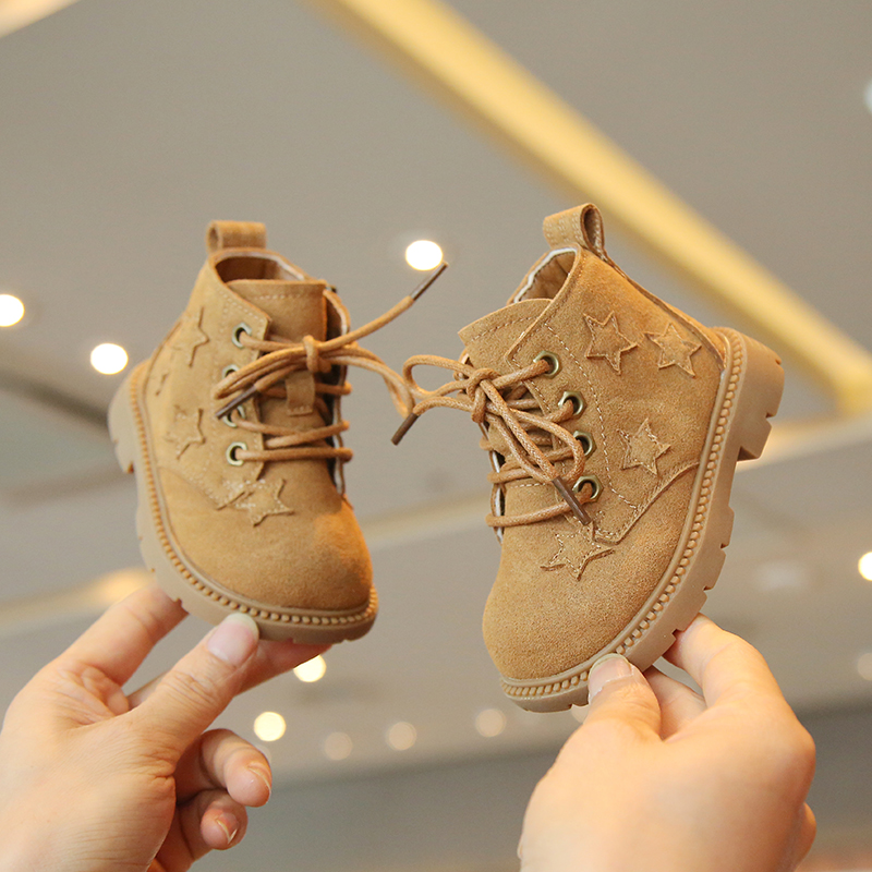 真皮二棉宝宝马丁靴幼童棉靴