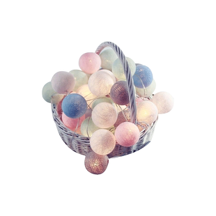 LED星星灯彩灯闪灯串灯满天星少女心网红生日装饰房间布置棉球灯