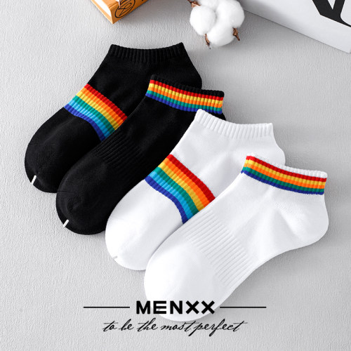 MENXX袜子男纯棉低帮船袜