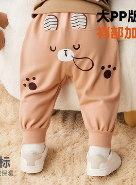 女童加绒裤子2026冬季新款女孩一体绒屁帘裤百搭休闲裙裤HKZ257