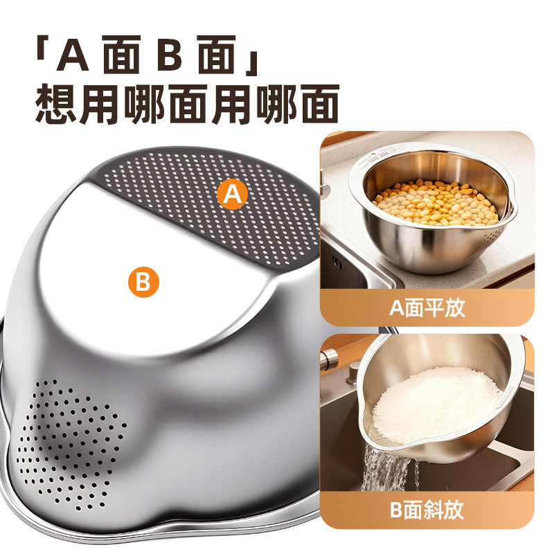 洗菜盆沥水篮新款不锈钢