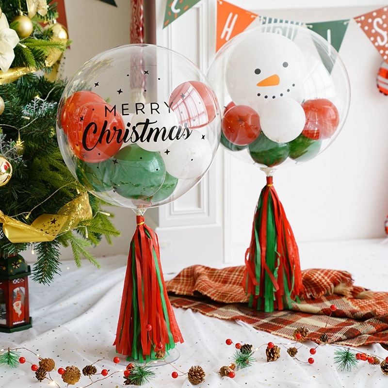 圣诞装饰品气球桌飘立柱