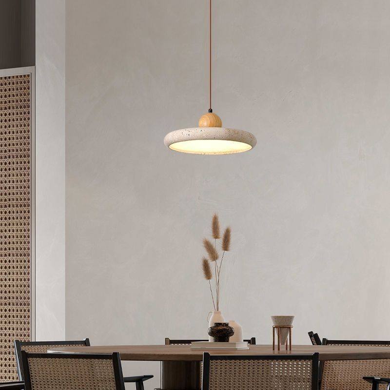 黄洞石餐厅吊灯个性创意圆形飞碟led吧台茶室饭桌灯侘寂风,家装灯饰光源,床头/玄关/吧台/过道吊灯,淘宝优惠券,粉丝福利购,淘宝优惠卷