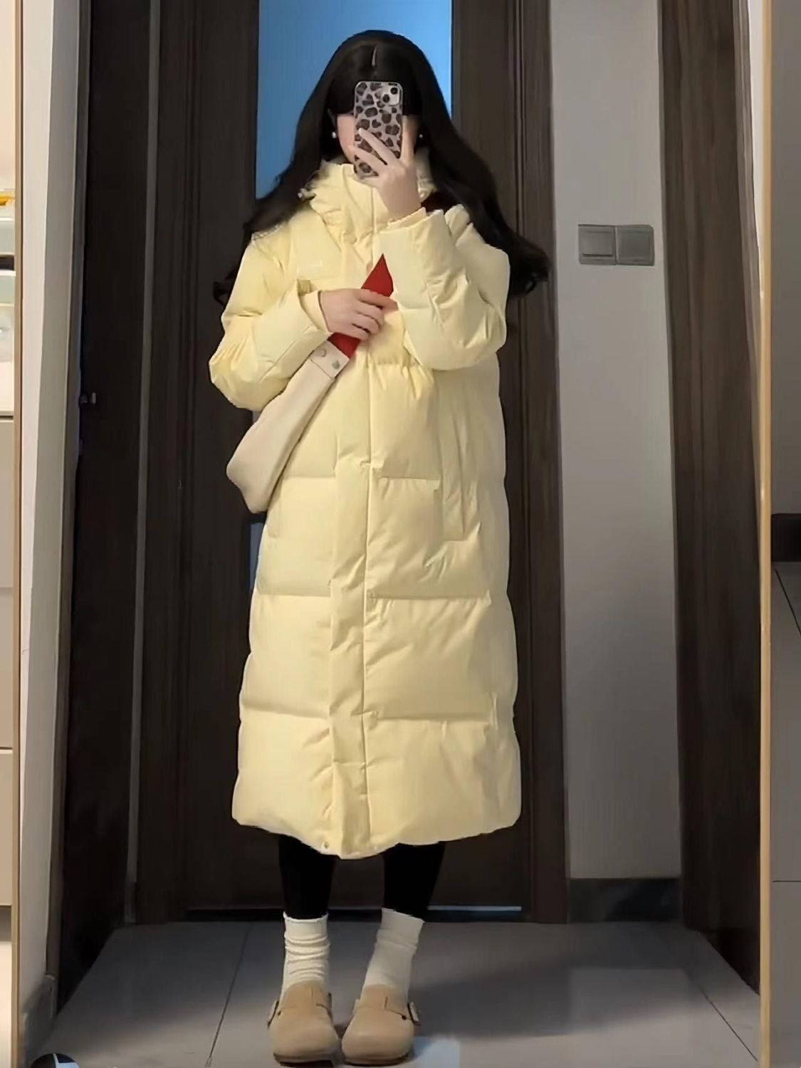 2025冬季新款韩版宽松显瘦加厚过膝棉衣棉袄外套中长款羽绒棉服女