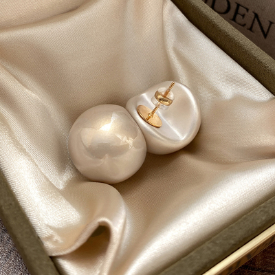 大珍珠耳钉2026新款爆款高级感