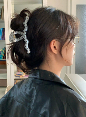 银色星星波浪抓夹女士