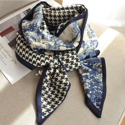 千鸟格围巾女2025新款