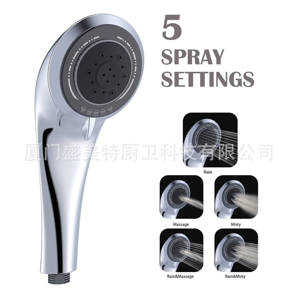 日本微气泡花洒增压5档热水器花洒套装美式手持淋浴花