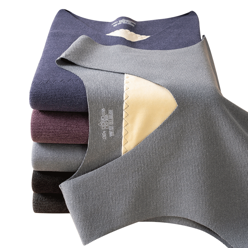 德绒保暖背心男士冬季加绒加厚羊毛中老年护胃护腰坎肩棉马甲