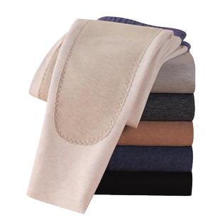 德绒秋裤男士内穿加绒加厚棉毛裤发热羊绒蚕丝打底线裤绒裤保暖裤