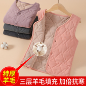 儿童马甲女童男童秋冬外穿新款 打底内穿加绒加厚德绒保暖背心宝宝