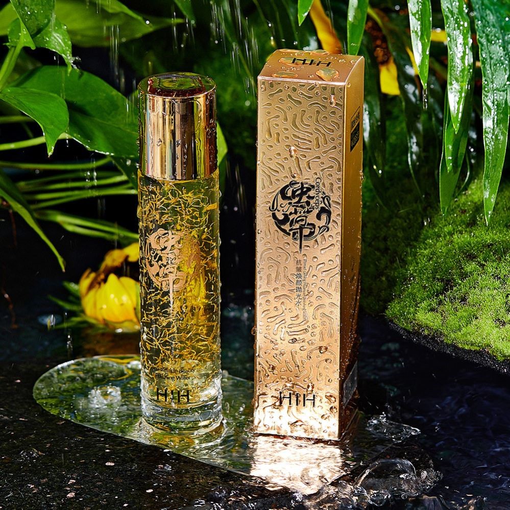 HIH虫草精华抗皱焕颜抛光水靓肌双效水润修护滋润型保湿爽肤水
