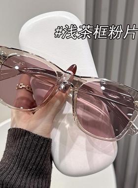 潮枠偏光粉色太阳镜女2025年新款