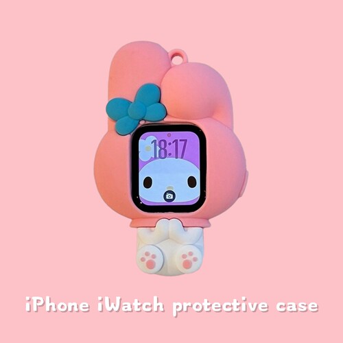 蝴蝶结美乐蒂适用于苹果iwatch S11保护套3456卡通789壳SE2女可爱