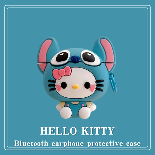 卡通可爱史迪仔KT猫适用于苹果AirPods4代蓝牙耳机保护套硅胶趣味Pro3代耳机壳防摔萌系Pro2代少女心立体创意