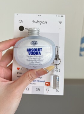 个性透明伏特加酒瓶适用于华为freebuds 6i蓝牙耳机保护套freeclip软壳SE2防摔4E趣味Pro3男女生5i创意少女心