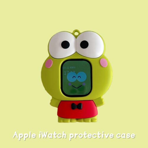 立体可爱大眼蛙适用于Apple iwatchS11保护套苹果SE卡通3456女789