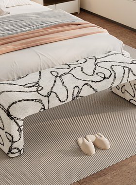 极简床尾凳卧室拼接延长床榻床尾沙发凳衣帽间高端酒店长条换鞋凳