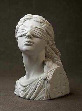 正义女神雕忒弥艺术桌摆面石膏塑模斯型件酒柜书架装饰扩香石礼物