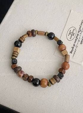 风新中侣式意木质晚秋之意手串小众简约中性风设计手錬情古禅手饰