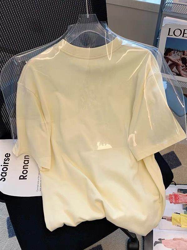 간호 의류 순수 코튼 반팔 티셔츠 간호 탑 여름 2022 새로운 스타일 라글란 백 칼라 느슨한 인쇄