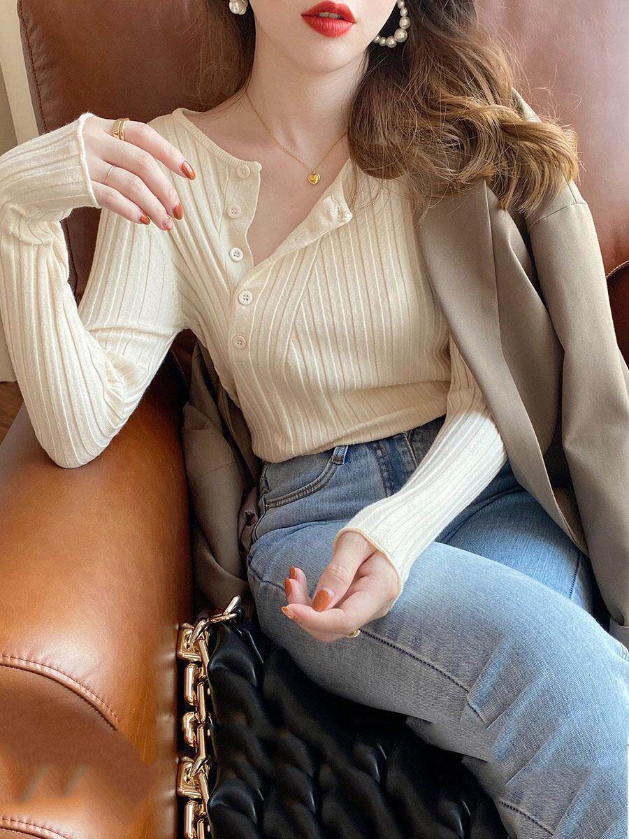 수유바텀스웨터 디자인탑 수유스웨터 외출용 핫맘 스타일 봄 가을 뉴스타일 이너로 인기있는 스타일