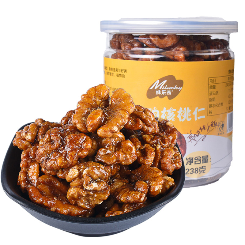 佳斌烘焙琥珀238g实惠装坚果炒货山核桃仁核桃小仁山核桃临安仁