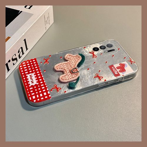 手机壳硅胶冰川纹新年红色2026马