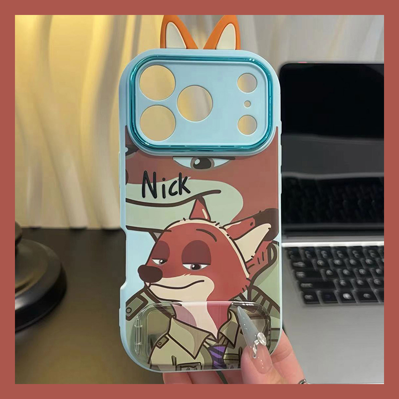 情侣朱迪尼克适用opporeno15手机壳reon14立体13耳朵12pro+镜子11支架10por卡通9动漫8十7se/6/5k/4se/0ppo软