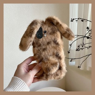 s17t立体s16e卡通s15 s12 vivo s10 可爱豹纹兔子适用vivos50手机壳s30promini耳朵s20毛绒s19pro秋冬季