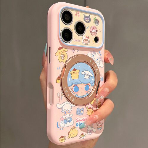 手机壳液态硅胶可爱卡通三丽欧女