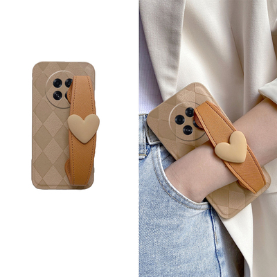 复古菱格爱心腕带适用oppoa6pro手机壳a6gt简约a6max格子a6i时尚por气质0ppo手腕oppo硅胶个性创意液态新款软