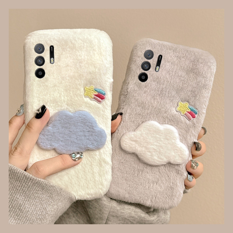 ins风彩虹云朵适用oppoa3pro手机壳a2x刺绣a1毛绒a97秋冬季a96立体a95a93a91a72a58a57a52a32a11a9a31a8a5软p