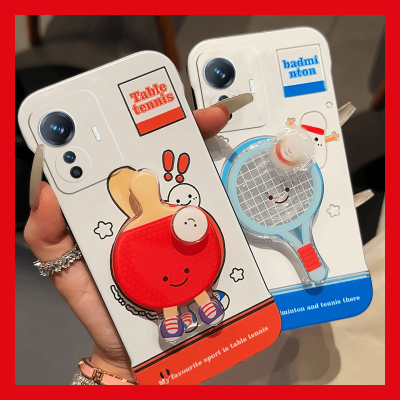 卡通兵乒球适用vivoy200i手机壳t1羽毛球y77e支架y97gt立体y100t球拍y95新款y93s硅胶y66+y83y81y78y33vivo女