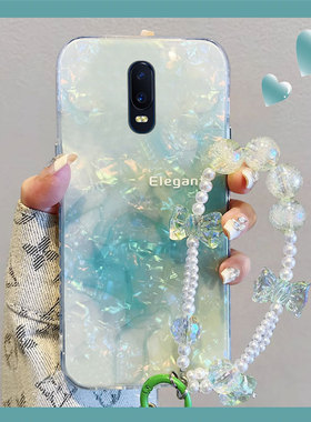 绿色晕染渐变适用oppor17pro手机壳r15x梦境版r11splus贝壳纹r9s夏天r7plus韩系r17硅胶oppo软壳0pp0小众个性